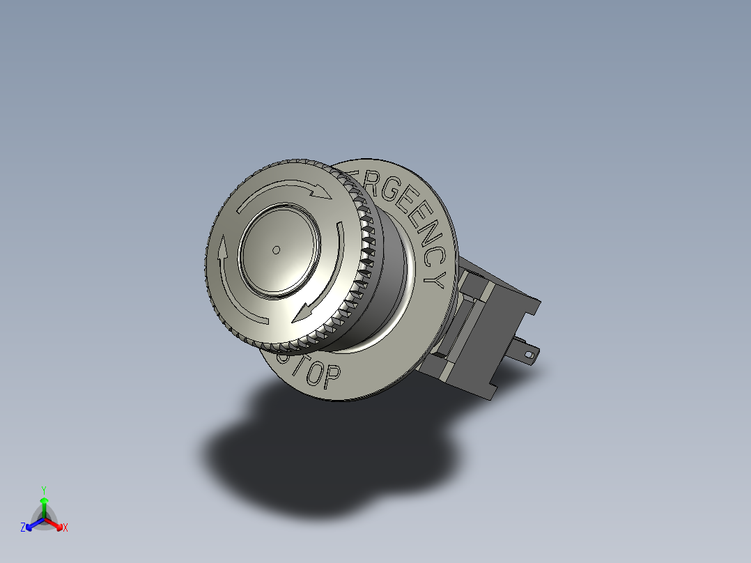 XB2BS542C-急停正等轴测图