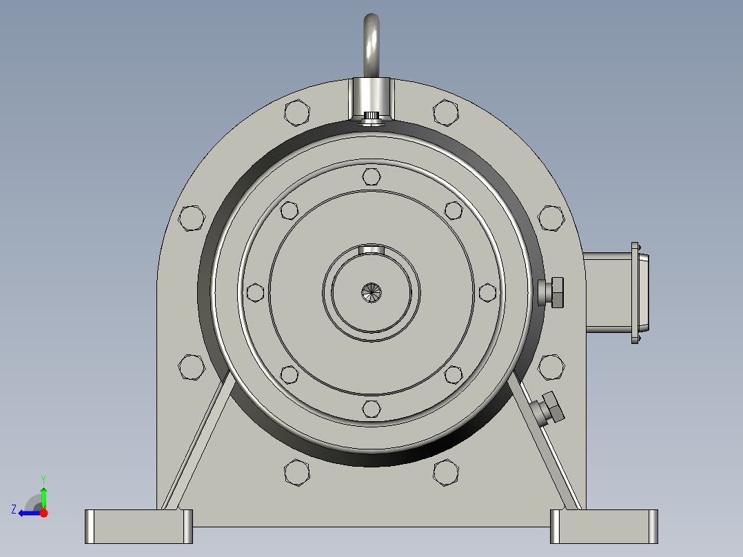 BWD型单级摆线针轮减速电机BWD2-35-Y11-4P-M1-1右视图