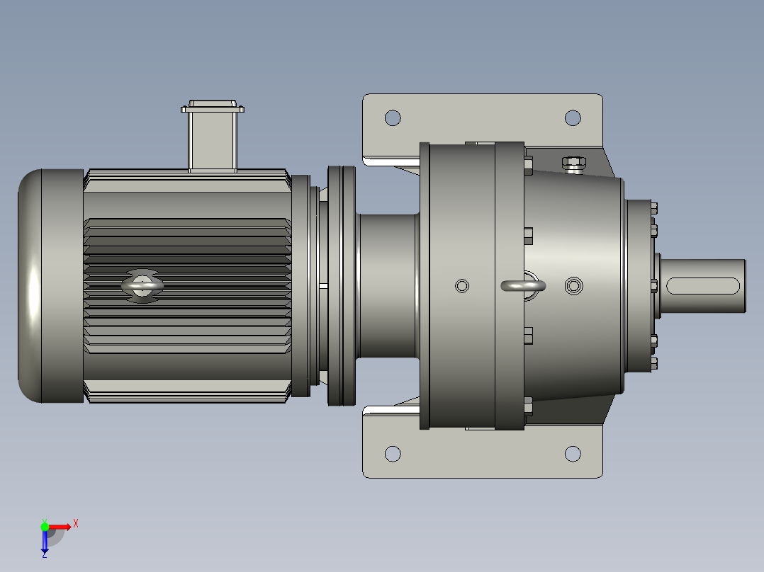 BWD型单级摆线针轮减速电机BWD2-35-Y11-4P-M1-1俯视图