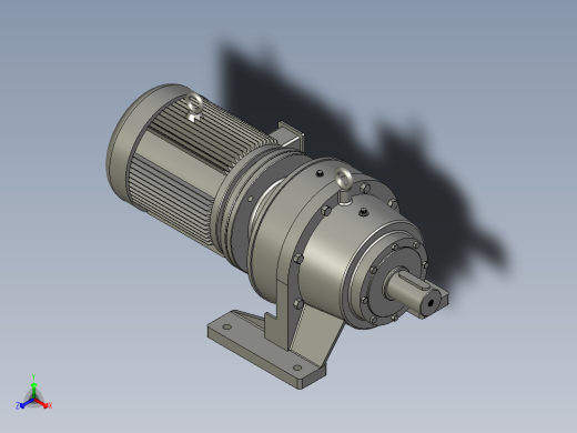 BWD型单级摆线针轮减速电机BWD2-35-Y11-4P-M1-1正等轴测缩略图
