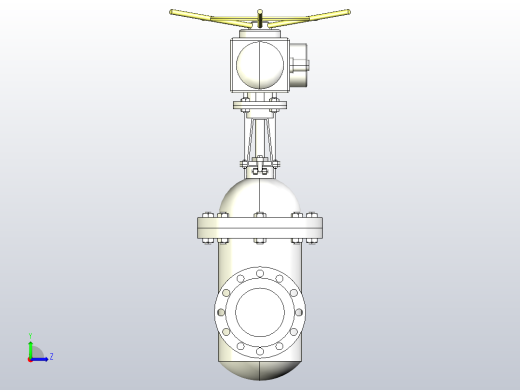 Z940╱941H╱Y╱W-40C╱P╱R╱I电动楔式闸阀[Z940H-40]DN200左视缩略图