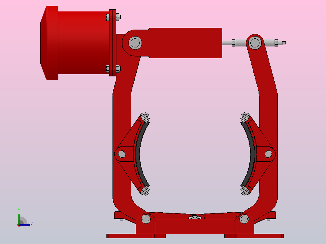 MWZB160～315系列电磁鼓式制动器_MWZB250／200B-25%左视图