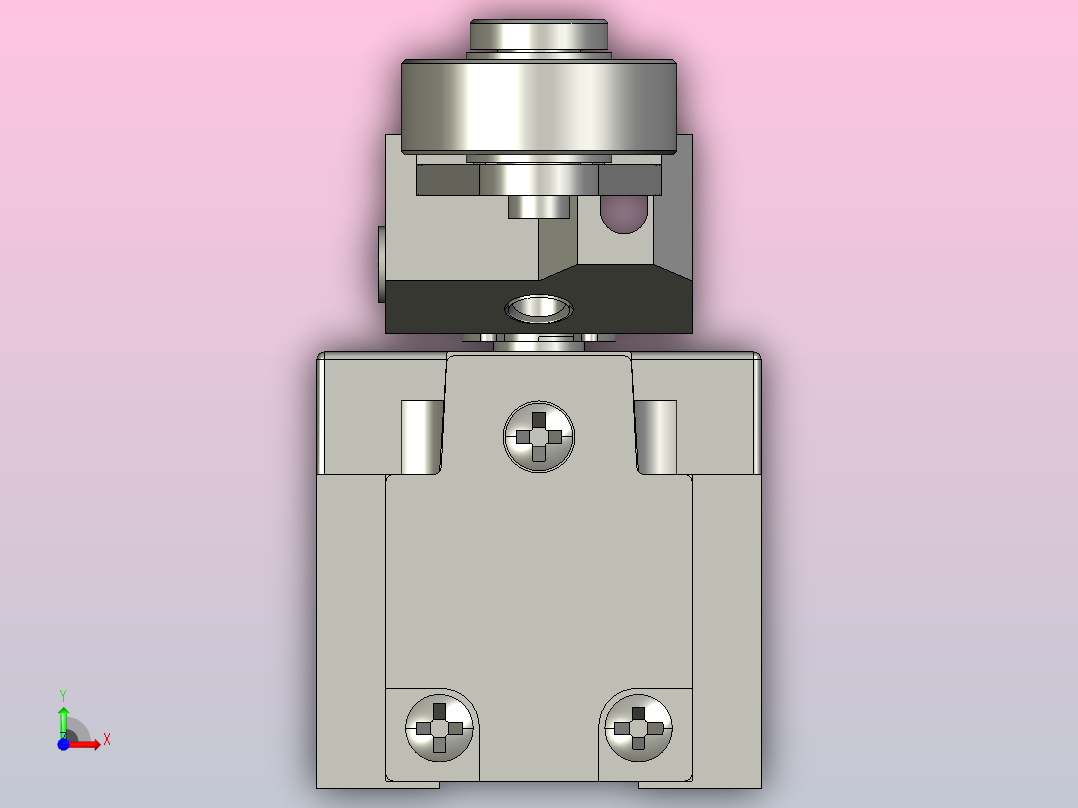 NKX2-08行程开关三维模型202011前视图
