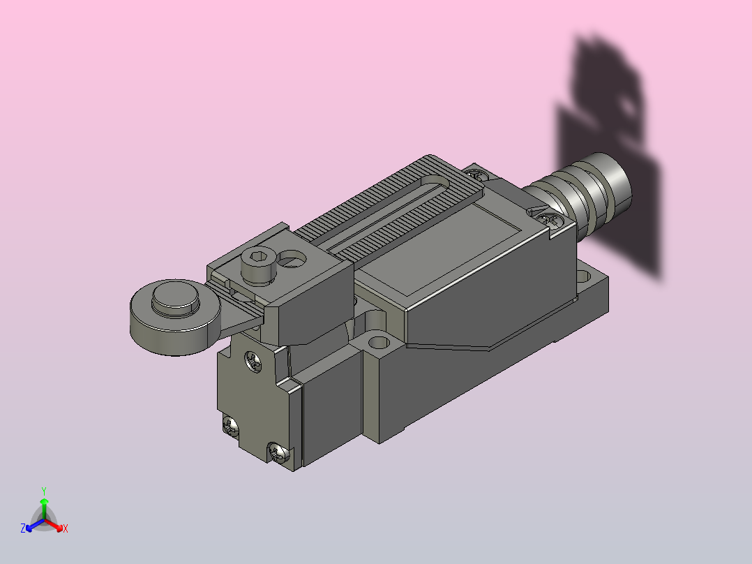 NKX2-08行程开关三维模型202011正等轴测图
