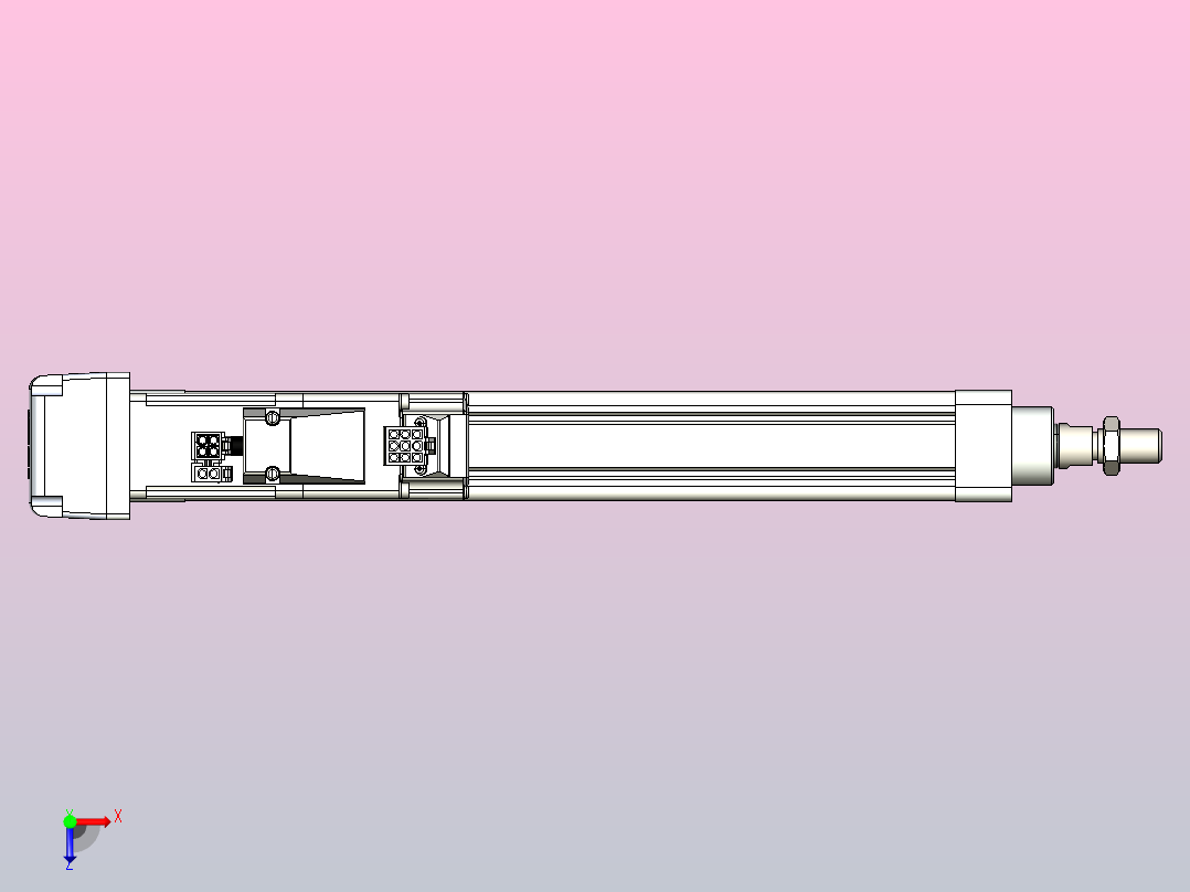 轻载电动缸TPA-ESR25-1002C-L200-MR-W-P10-C3俯视图