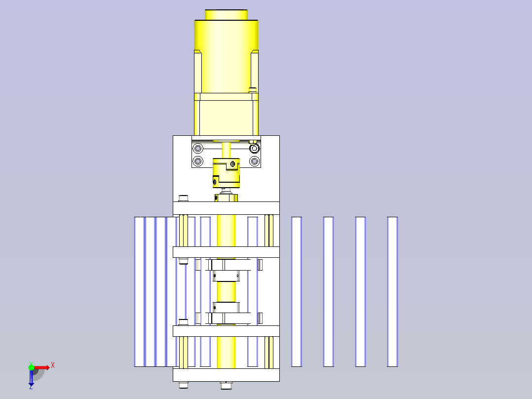 一款旋转排出至输送机3D模型俯视图