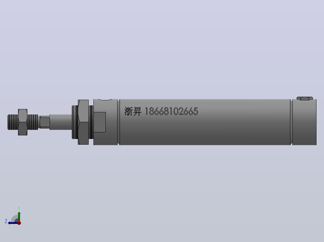 MTBL铝合金迷你气缸[MTBL25×50-SU]右视图