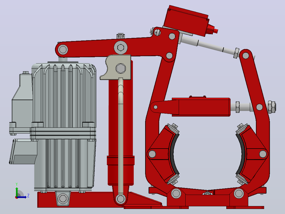 YWL系列电力液压鼓式制动器YWL200-500-ⅡA-HL WL RL WC左视图