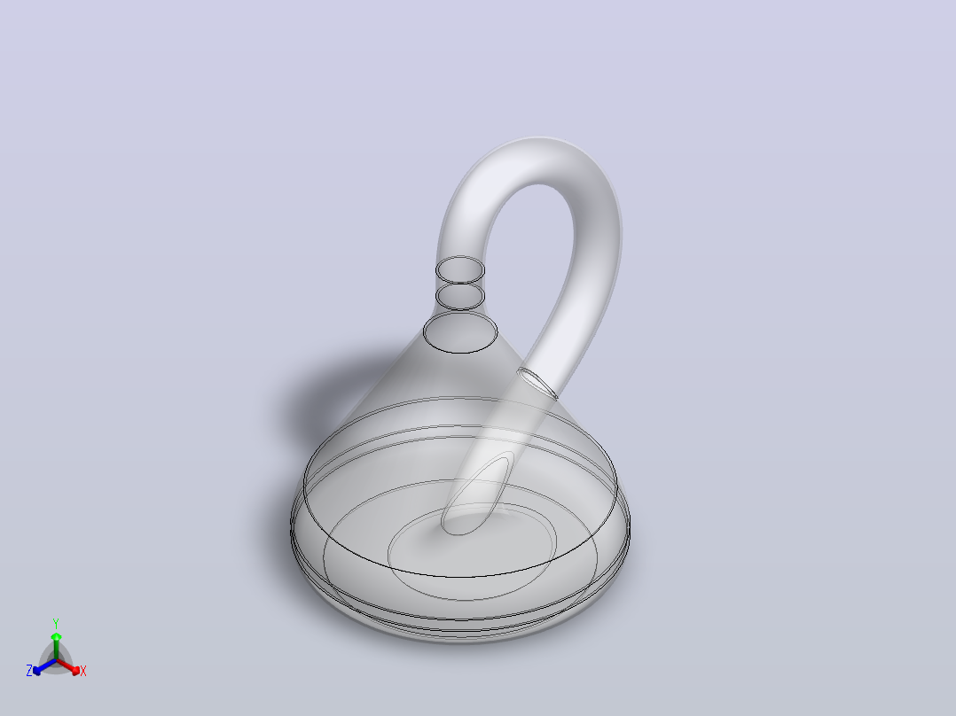 克莱恩瓶正等轴测图