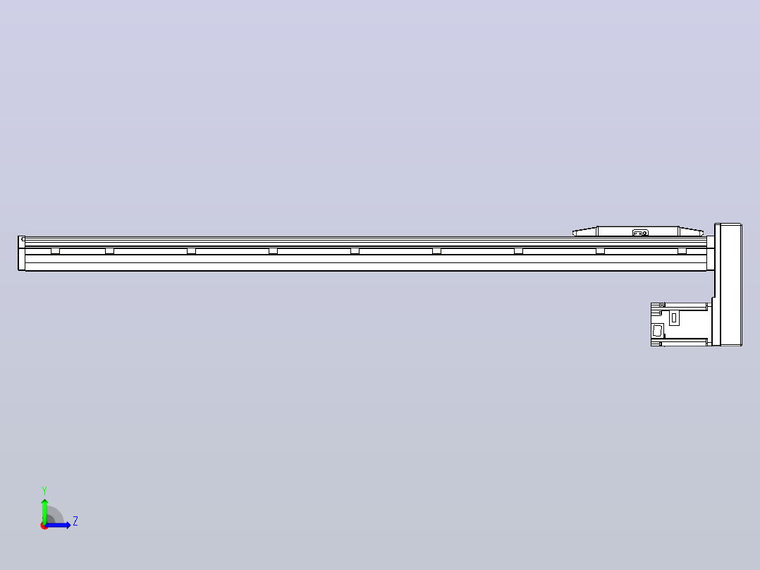 滚珠丝杠直线轴内置导轨TPA-GCR-150-2010C-L1000-MP-M75-N3左视图