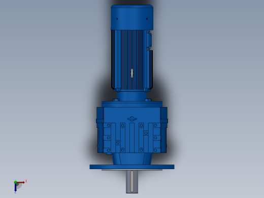 RF87法兰轴伸式安装斜齿轮减速机RF87-YVB0.37-6P-71-M1-0°-Φ350俯视缩略图