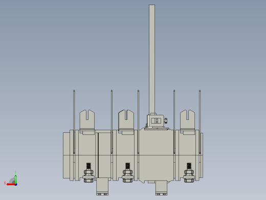 HH15-160_3QSA 3P隔离开关熔断器组三维模型202012后视缩略图