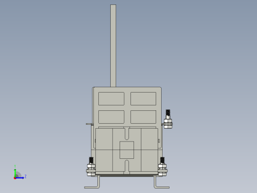 HH15-160_3QSA 3P隔离开关熔断器组三维模型202012左视缩略图