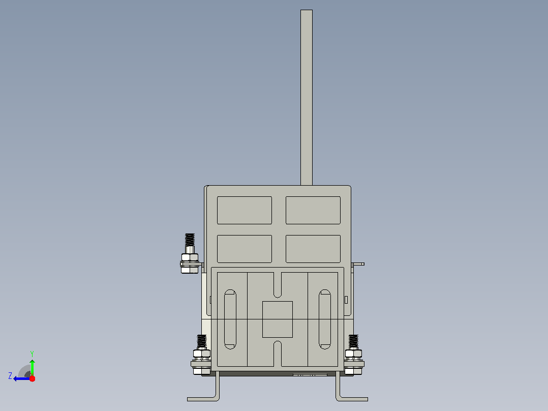 HH15-160_3QSA 3P隔离开关熔断器组三维模型202012右视图