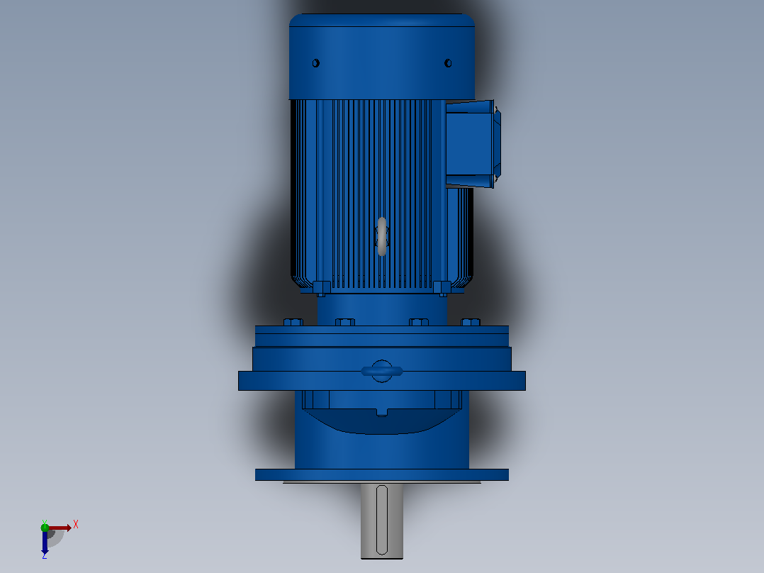 RXF127法兰轴伸式安装斜齿轮减速机RX127-Y5.5-8P-132S-M1-0°-Φ450俯视图