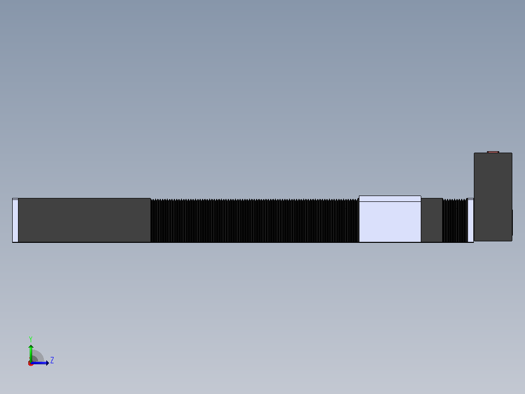 直线模组DMBF100-RUCR（电机右上折）[DMBF100-L45S500-DT400-A2U-RUCR]左视图