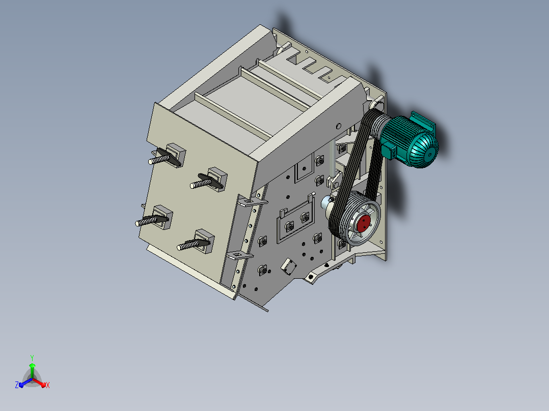 反击式破碎机impact-crusher-1210-18314-模型格式为 x_t正等轴测图