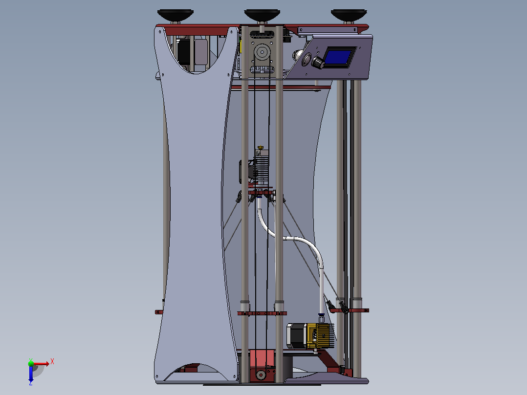 立式 3d打印机俯视图
