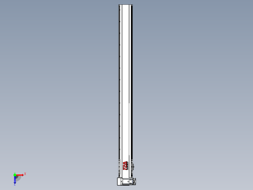 皮带直线轴半封闭可选导轨TPA-HNB-120D-110-L1250-LU-C-P40-N3俯视缩略图