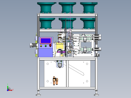 高精度手表卡针组装机含工程图sw19可编辑前视缩略图