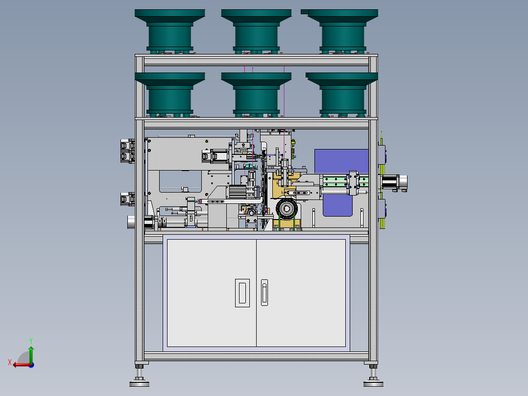 高精度手表卡针组装机含工程图sw19可编辑后视图