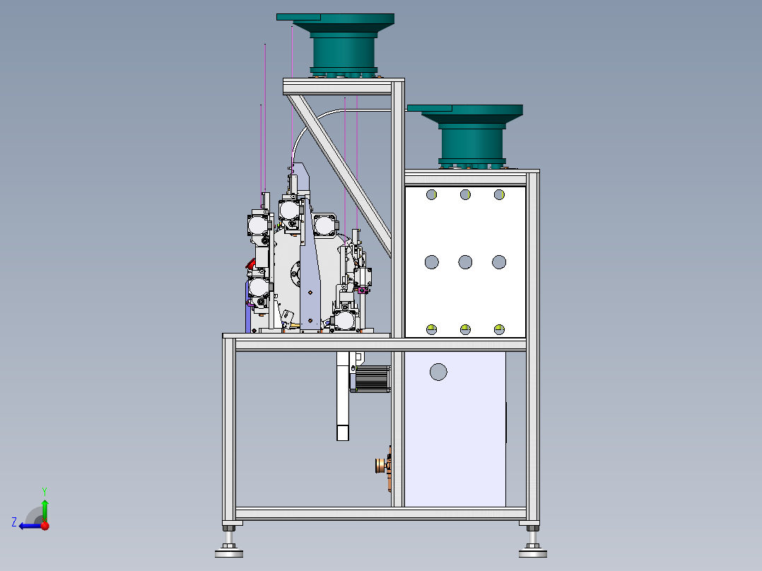 高精度手表卡针组装机含工程图sw19可编辑右视图