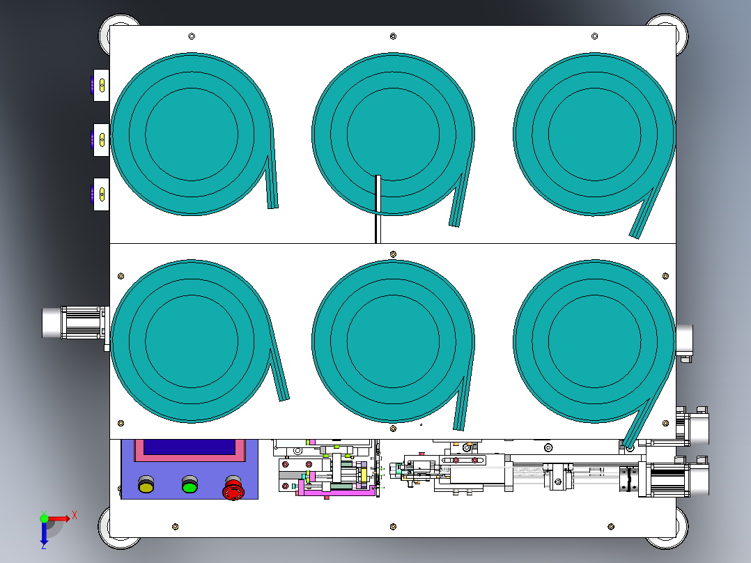 高精度手表卡针组装机含工程图sw19可编辑俯视图