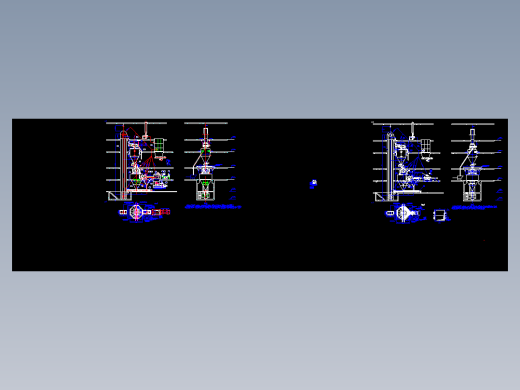 回转式八嘴包装机工艺布置图免费下载
