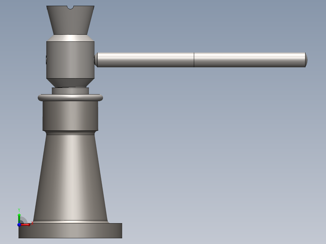 SOLIDWORKS 螺旋千斤顶前视图