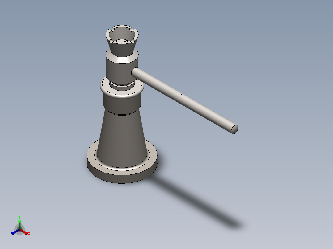 SOLIDWORKS 螺旋千斤顶正等轴测图