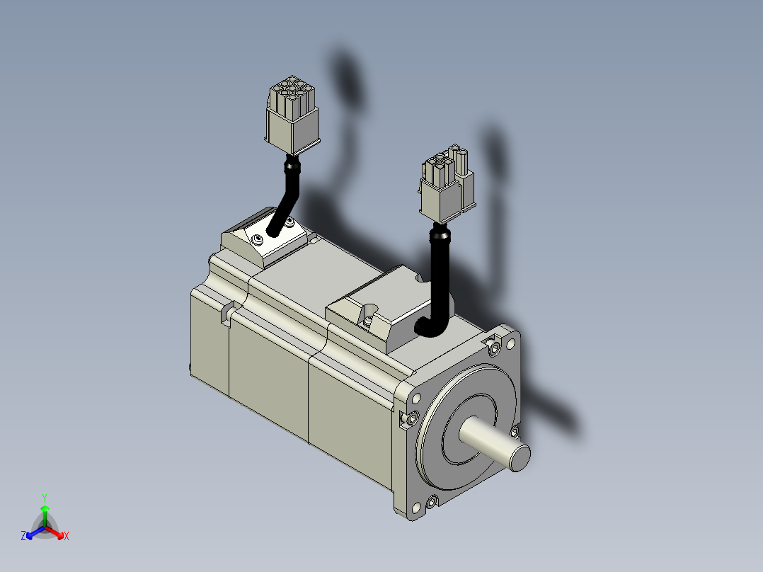 松下电机-MATSUSHITA_MSMF022L1D2正等轴测图