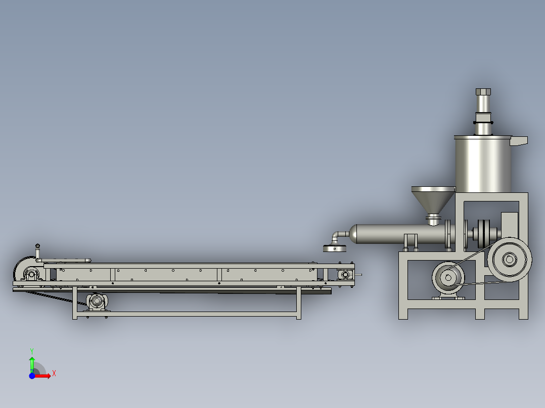 制作新鲜面条机前视图