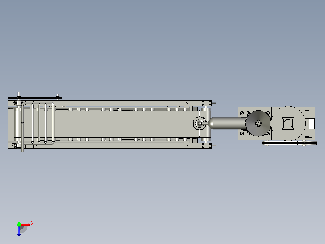 制作新鲜面条机俯视图