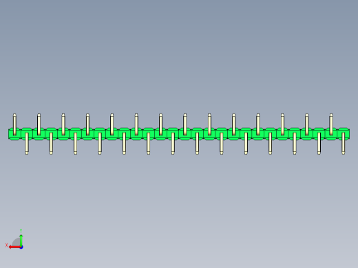 彩色公排针 100mil 2.54mm 系列-DS1022_green_28p_100mil_Type_SMT_R2_rev1.0后视缩略图