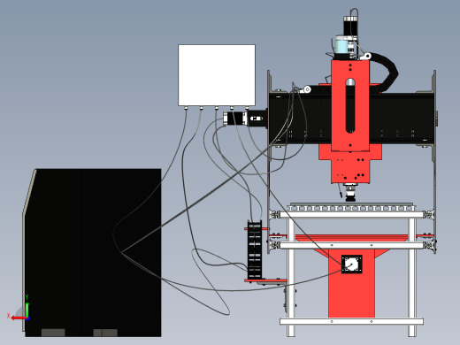 数控铣床三维模型后视缩略图