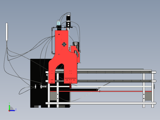 数控铣床三维模型左视缩略图