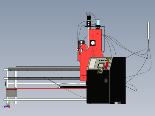数控铣床三维模型右视缩略图