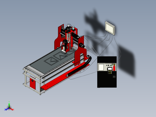 数控铣床三维模型正等轴测缩略图
