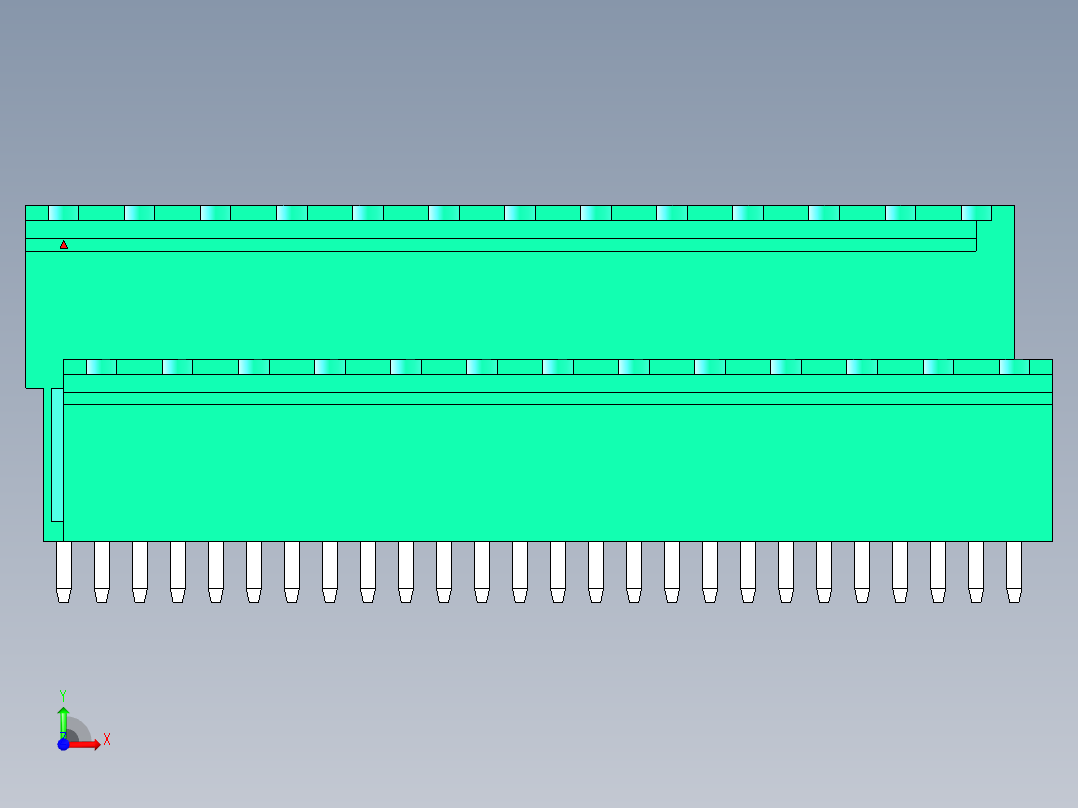DEGSON 2EDG 系列 5.0mm 可插拔接线端子组-2EDGVT-5.0-26P-14-00AH前视图