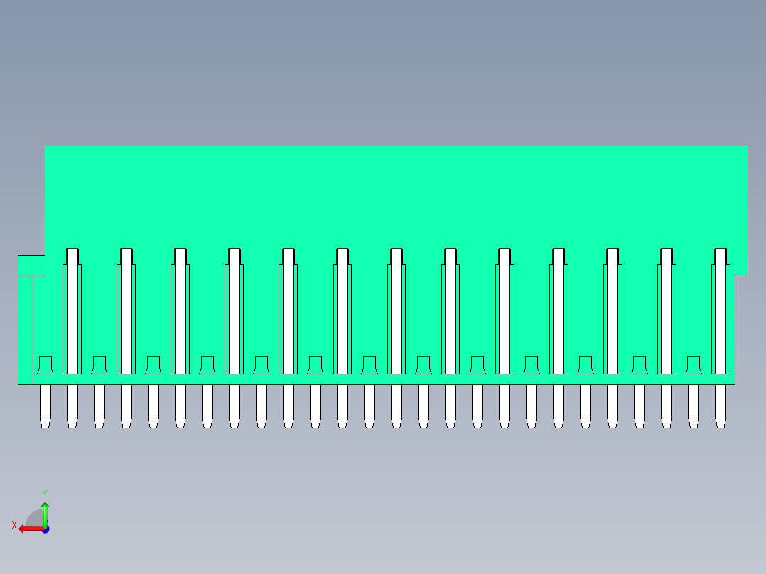 DEGSON 2EDG 系列 5.0mm 可插拔接线端子组-2EDGVT-5.0-26P-14-00AH后视图