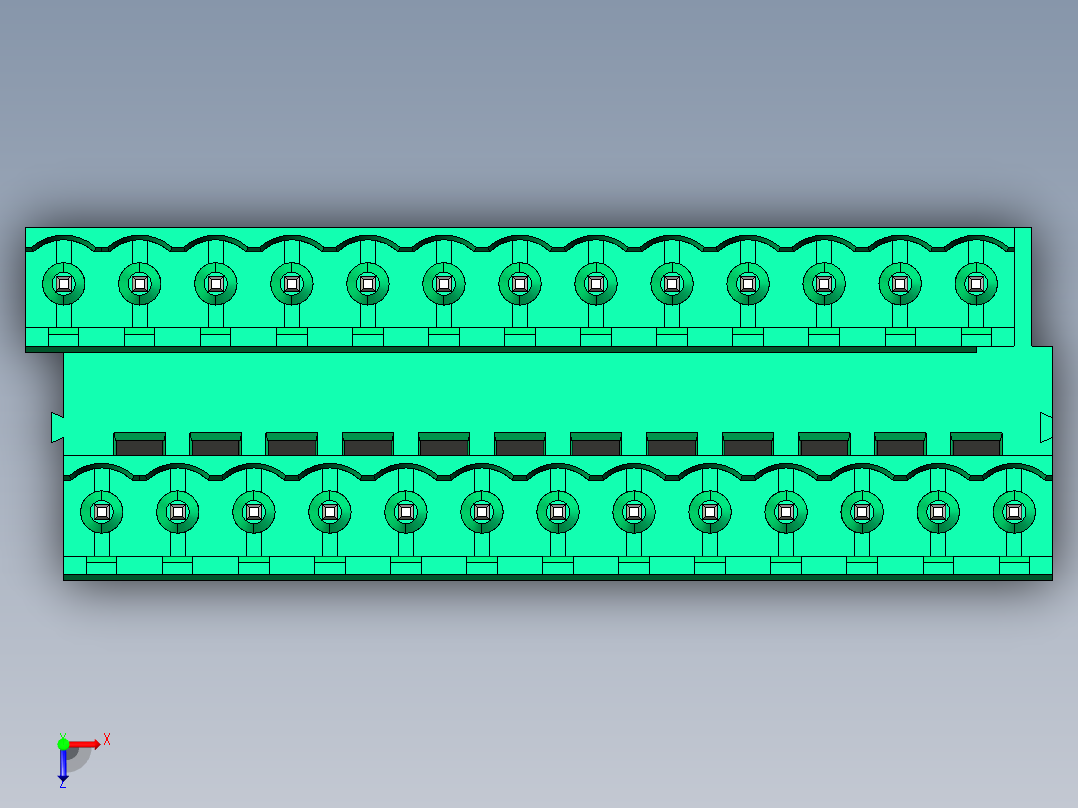 DEGSON 2EDG 系列 5.0mm 可插拔接线端子组-2EDGVT-5.0-26P-14-00AH俯视图