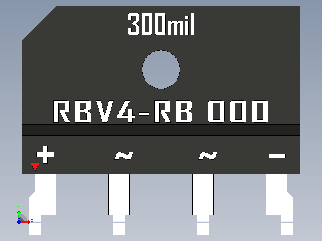 桥式整流器-RBV4-RB前视图
