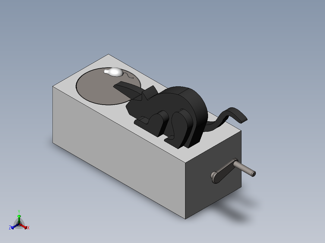 猫捉老鼠正等轴测图