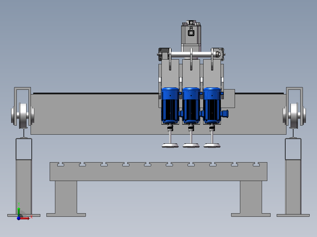 研磨机总装前视图
