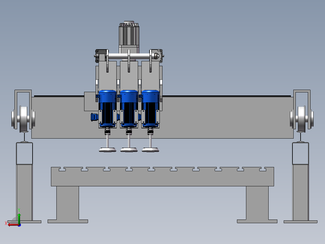 研磨机总装后视图