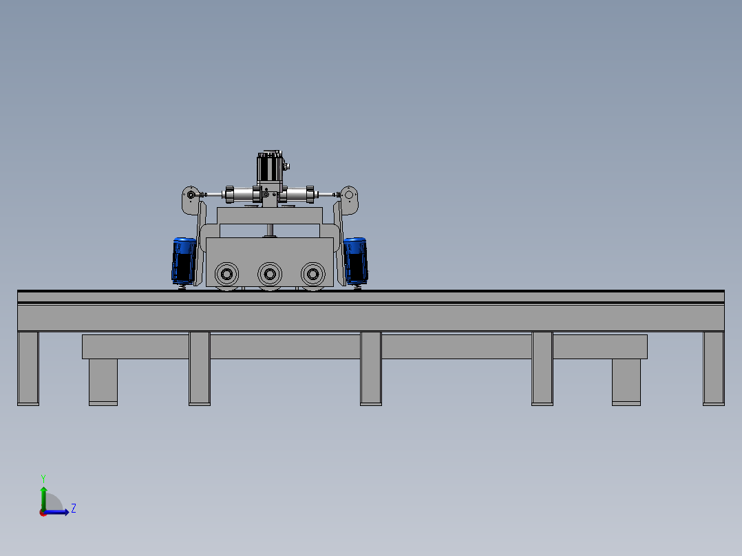 研磨机总装左视图