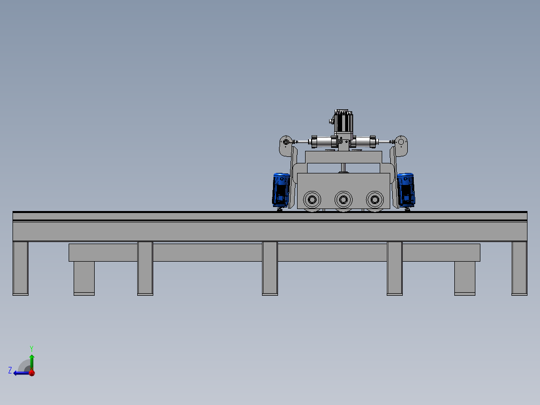 研磨机总装右视图