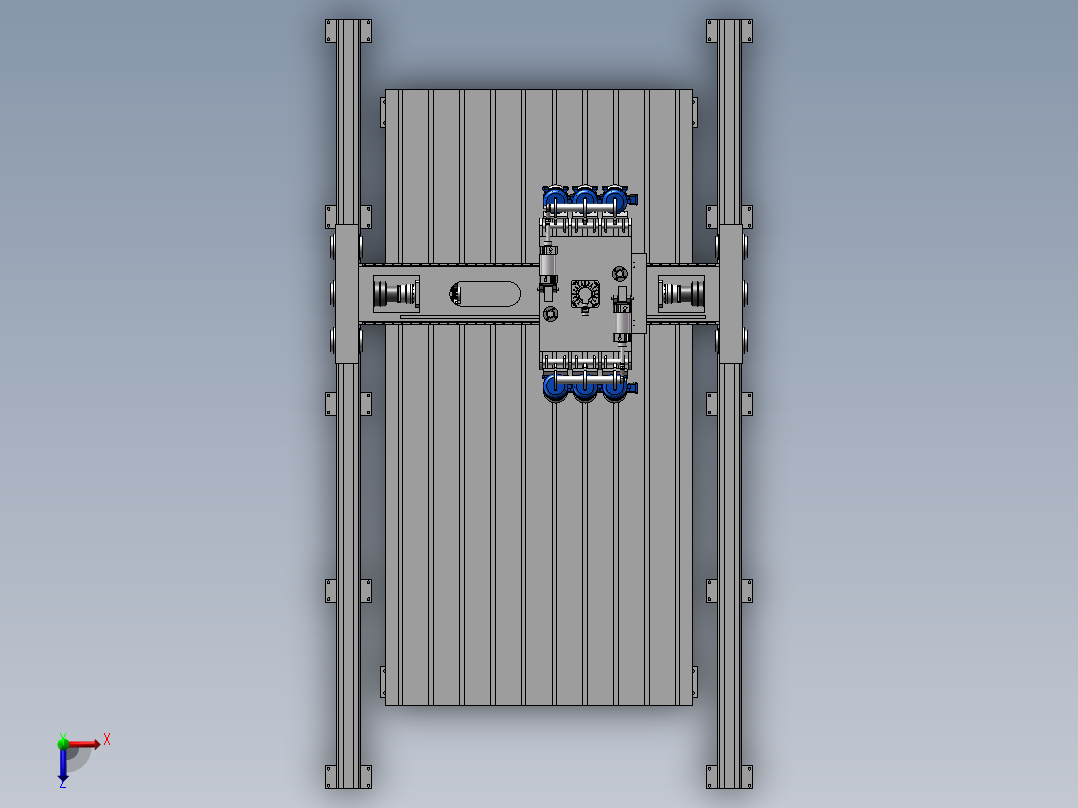 研磨机总装俯视图