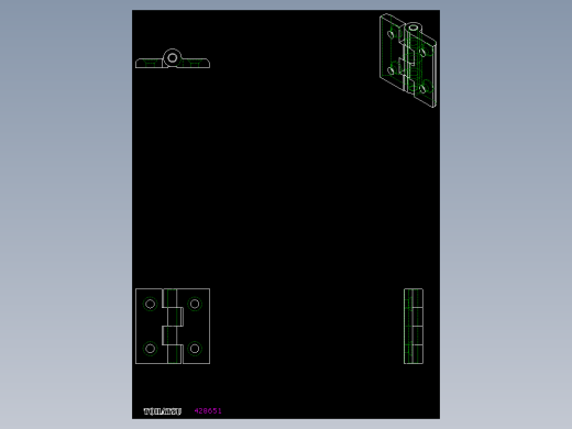 鋁合金鉸鏈CMM-AL-2D多系列多零件图纸模型