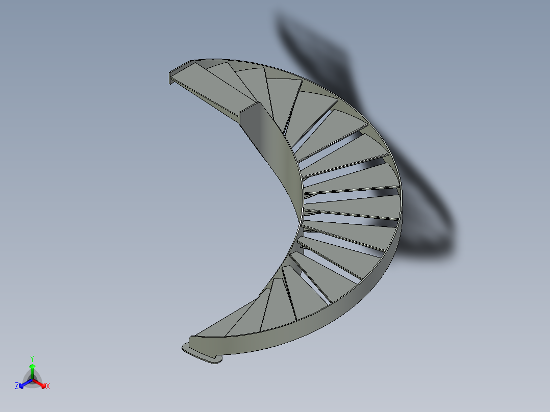 螺旋形金属板梯子